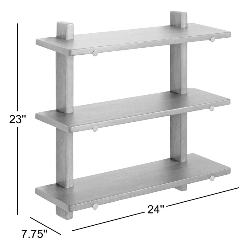 Joss & Main Francis Solid Wood Wall Mounted Shelves & Reviews